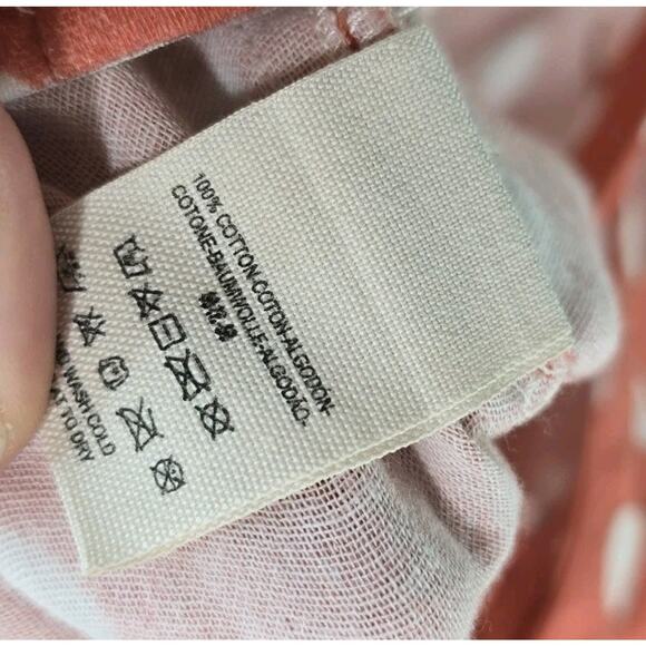 Jens Pirate Booty Womens Small Pink Crop Polka Dot Assymetric Sleeve Tie Knot - Picture 8 of 13